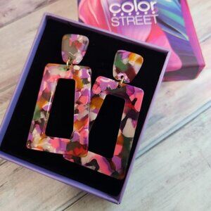 Color Play box earrings